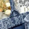Small Dior Book Tote Denim blue