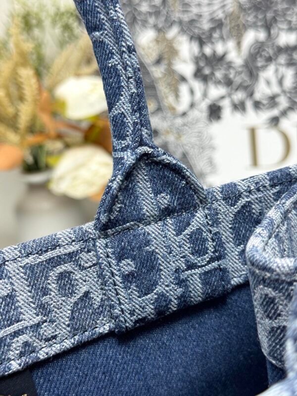 Small Dior Book Tote Denim blue