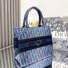 Small Dior Book Tote Denim blue