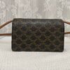Celine Wallet on strap in Triomphe Canvas and Smooth Lambskin
