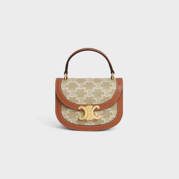 CELINE MINI BESACE CLEA in Triomphe canvas and calfskin