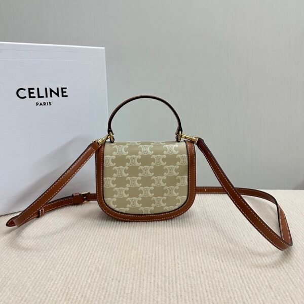 CELINE MINI BESACE CLEA in Triomphe canvas and calfskin