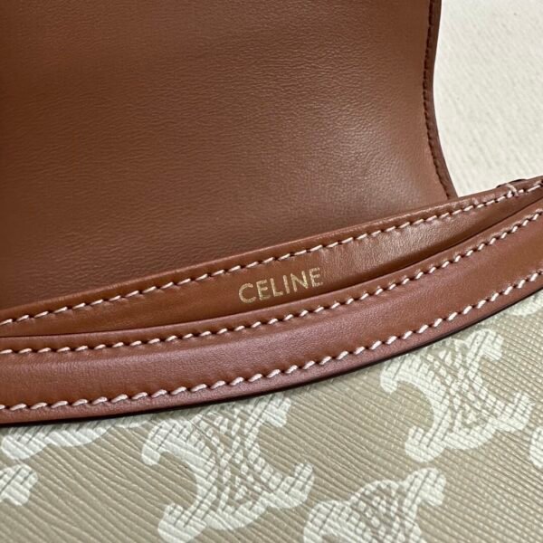 CELINE MINI BESACE CLEA in Triomphe canvas and calfskin
