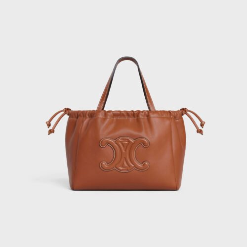 CELINE SMALL CABAS DRAWSTRING CUIR TRIOMPHE IN SMOOTH CALFSKIN - TAN