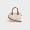 Celine SMALL BOSTON IN TRIOMPHE CANVAS AND CALFSKIN