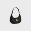 CHLINE MEDIUM AVA TRIOMPHE BAG IN BLACK smooth Calfskin
