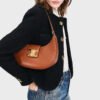 CHLINE MEDIUM AVA TRIOMPHE BAG IN Brown smooth Calfskin