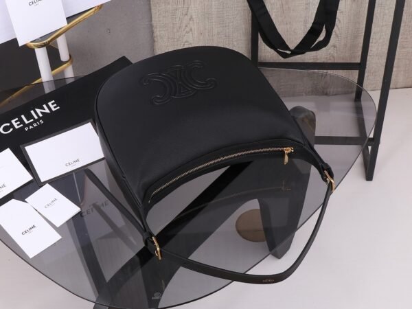 CELINE MEDIUM HELOÏSE BAG IN SUPPLE GRAINED CALFSKIN BLACK