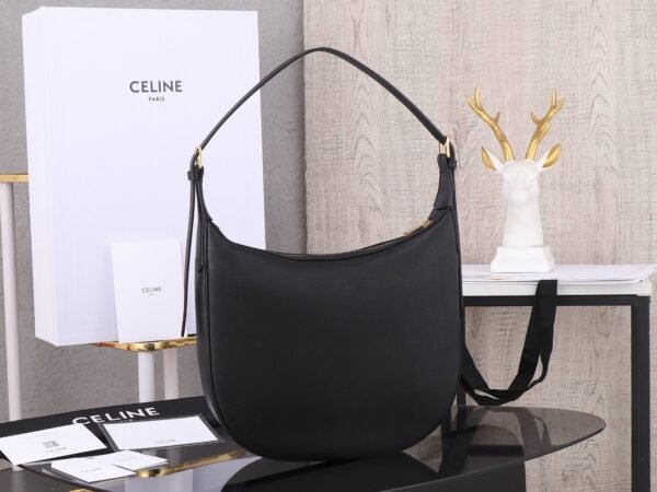 CELINE MEDIUM HELOÏSE BAG IN SUPPLE GRAINED CALFSKIN BLACK
