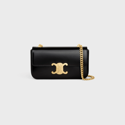 Celine CHAIN SHOULDER BAG CLAUDE IN shiny calfskin