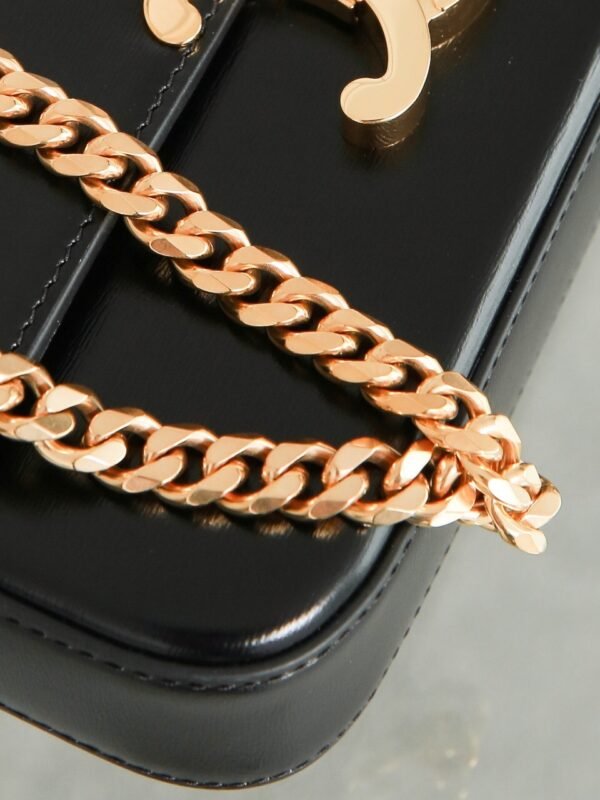 Celine CHAIN SHOULDER BAG CLAUDE IN shiny calfskin