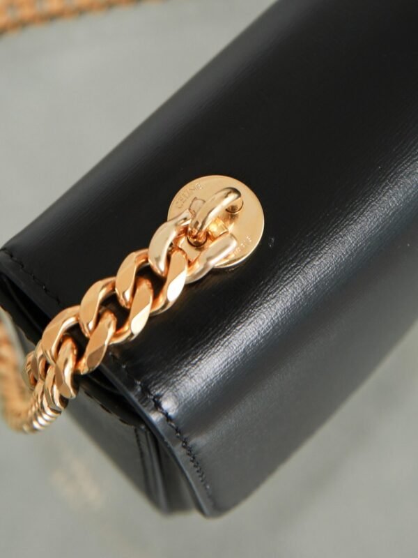 Celine CHAIN SHOULDER BAG CLAUDE IN shiny calfskin