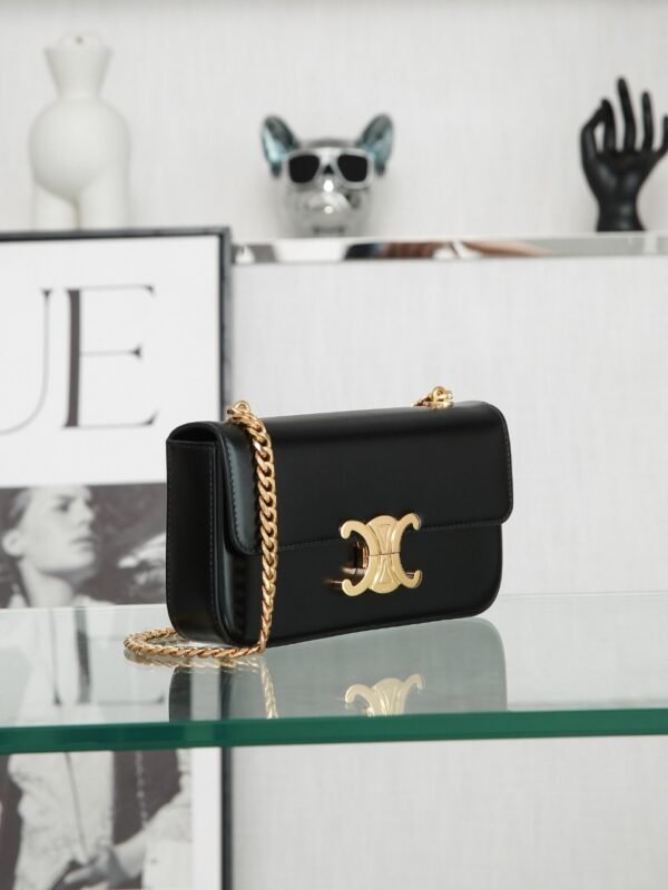 Celine CHAIN SHOULDER BAG CLAUDE IN shiny calfskin