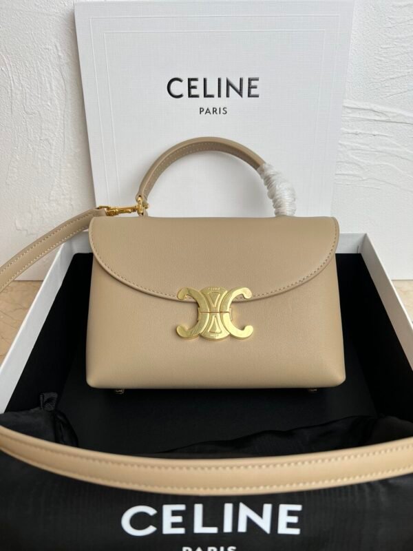 CELINE TEEN NINO BAG IN SUPPLE GRAINED CALFSKIN - Apricot color