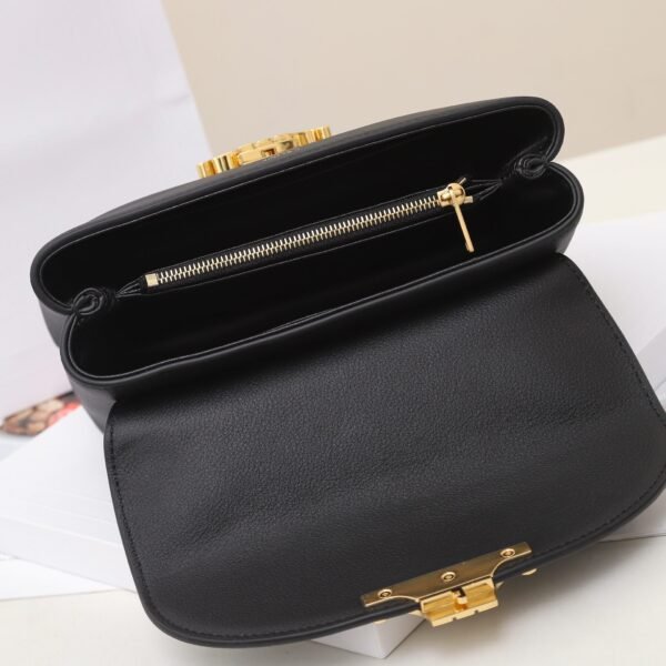 CELINE TEEN NINO BAG IN SUPPLE GRAINED CALFSKIN - BLACK