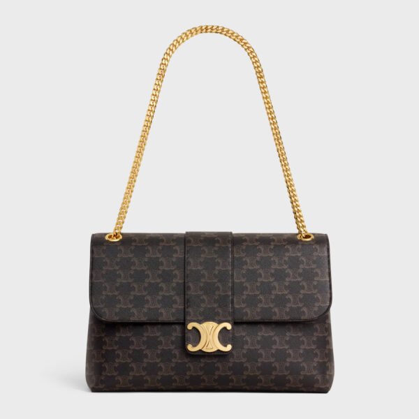 Celine LARGE CELINE VICTOIRE BAG in Triomphe Canvas