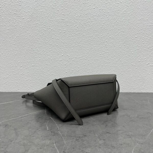 CELINE NANO BELT BAG IN GRAINED CALFSKIN - GREY