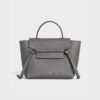 CELINE MICRO BELT BAG IN GRAINED CALFSKIN - GREY