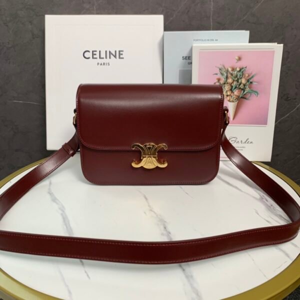 Celine CLASSIQUE TRIOMPHE BAG IN shiny calfskin