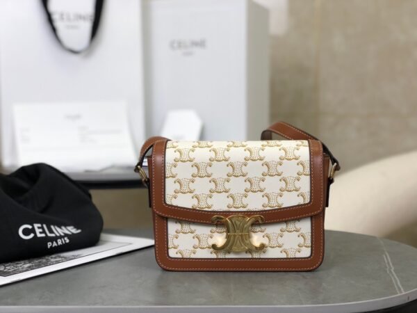 TEEN TRIOMPHE BAG IN Triomphe Canvas and Calfskin