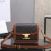 CELINE TEEN TRIOMPHE BAG IN TRIOMPHE CANVAS AND CALFSKIN