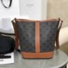 CELINE Small Bucket IN Triomphe Canvas and calfskin