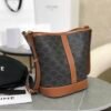 CELINE Small Bucket IN Triomphe Canvas and calfskin