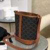 CELINE Small Bucket IN Triomphe Canvas and calfskin