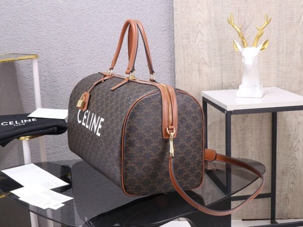 Celine Large Travel Bag IN Triomphe Canvas with Celine Print