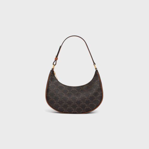 CELINE AVA BAG IN TRIOMPHE CANVAS AND CALFSKIN - TAN