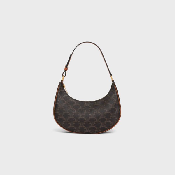 CELINE AVA BAG IN TRIOMPHE CANVAS AND CALFSKIN - TAN