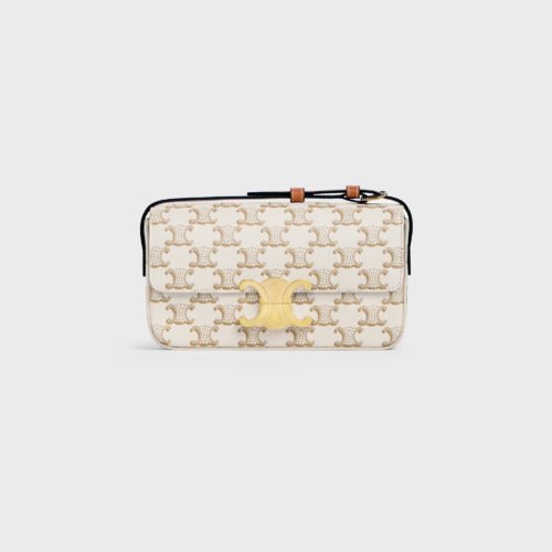 Celine SHOULDER BAG CLAUDE IN Triomphe canvas and calfskin