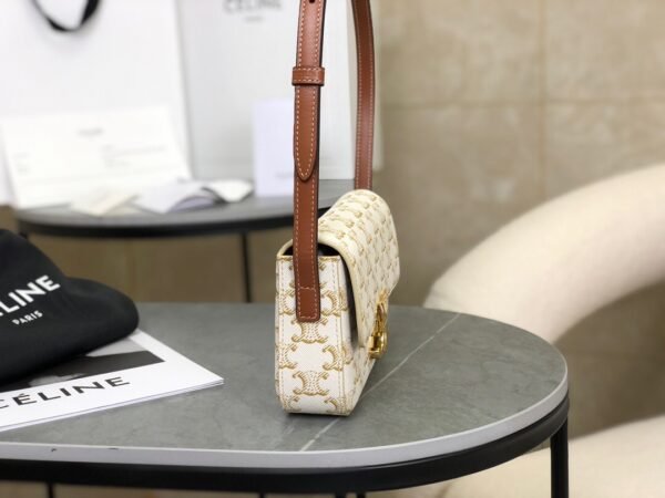 Celine SHOULDER BAG CLAUDE IN Triomphe canvas and calfskin