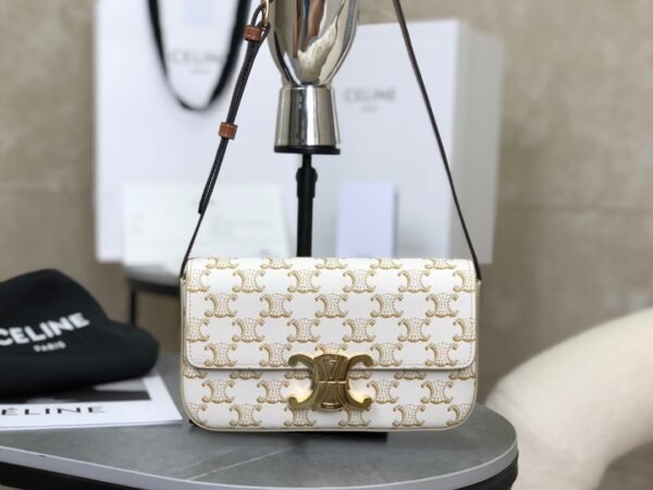 Celine SHOULDER BAG CLAUDE IN Triomphe canvas and calfskin