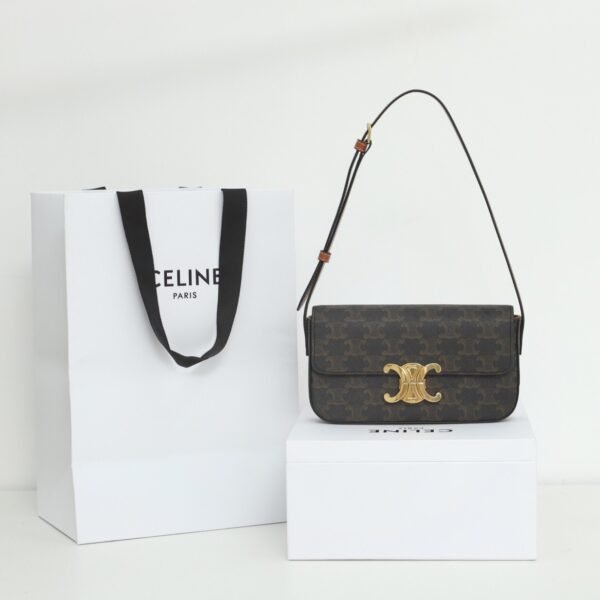 Celine SHOULDER BAG CLAUDE IN Triomphe canvas and calfskin