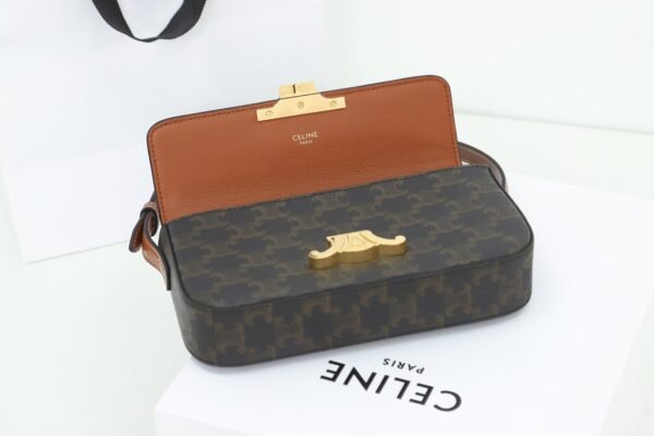 Celine SHOULDER BAG CLAUDE IN Triomphe canvas and calfskin
