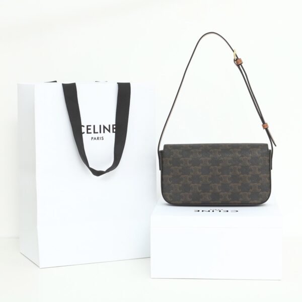 Celine SHOULDER BAG CLAUDE IN Triomphe canvas and calfskin