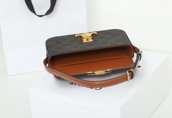 Celine SHOULDER BAG CLAUDE IN Triomphe canvas and calfskin