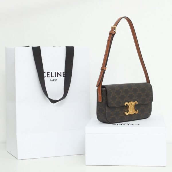 Celine SHOULDER BAG CLAUDE IN Triomphe canvas and calfskin