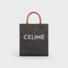 Celine Small Vertical Cabas in Triomphe Canvas with Celine Print
