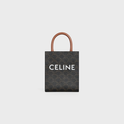 Celine Mini Vertical Cabas IN Triomphe Canvas with Celine print