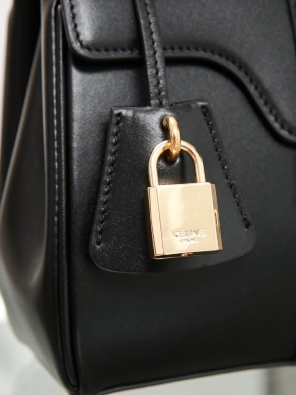 CELINE MINI 16 IN SATINATED CALFSKIN BLACK