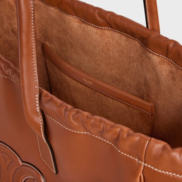 CELINE CABAS TRIOMPHE DRAWSTRIP BAG IN SMOOTH CALF LEATHER