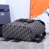 Dior Unisex CD Motion Backpack Beige Black Dior Oblique Jacquard Grained Calfskin