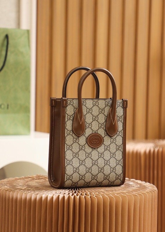 GG Supreme Interlocking G Mini Tote