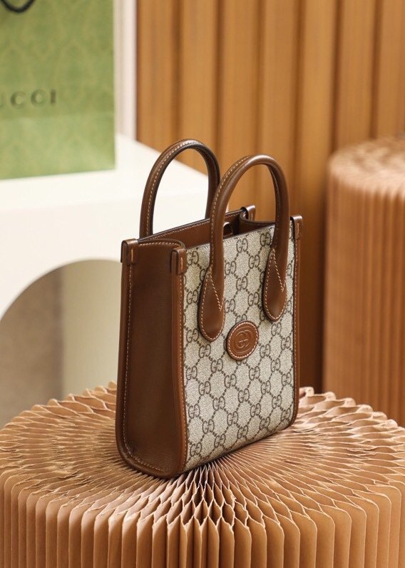 GG Supreme Interlocking G Mini Tote