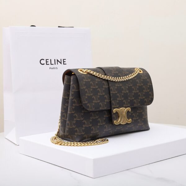 Medium Celine Victoire Bag in Triomphe Canvas