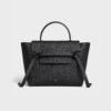 CELINE MICRO BELT BAG IN GRAINED CALFSKIN - BLACK