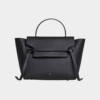 CELINE MINI BELT BAG IN GRAINED CALFSKIN - BLACK