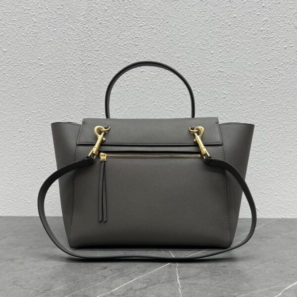 CELINE MINI BELT BAG IN GRAINED CALFSKIN - GREY